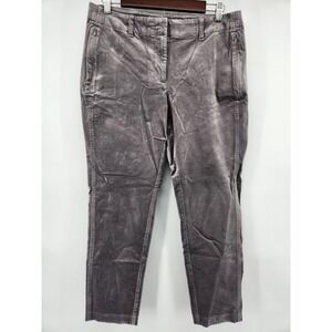 J. Jill Essential Pants Women's 10P - ASH Gray Pull On NWT Shiny ‎ Office Date